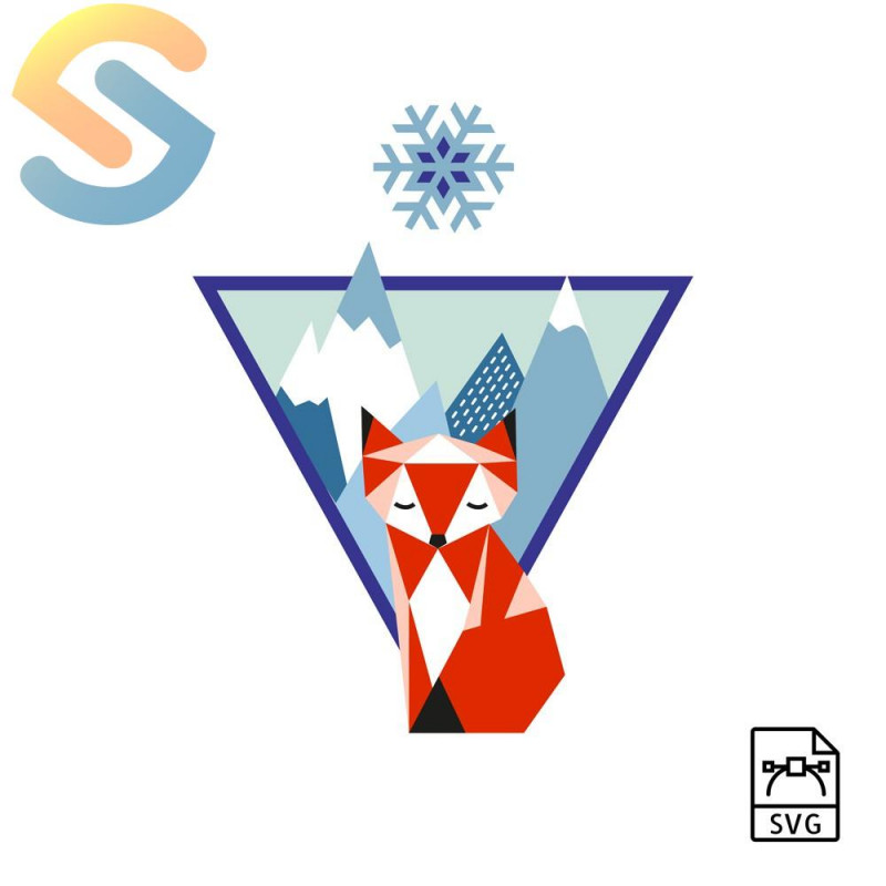 Mountain fox - Vector graphics