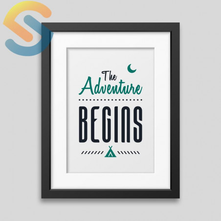 The adventure begins Framed poster